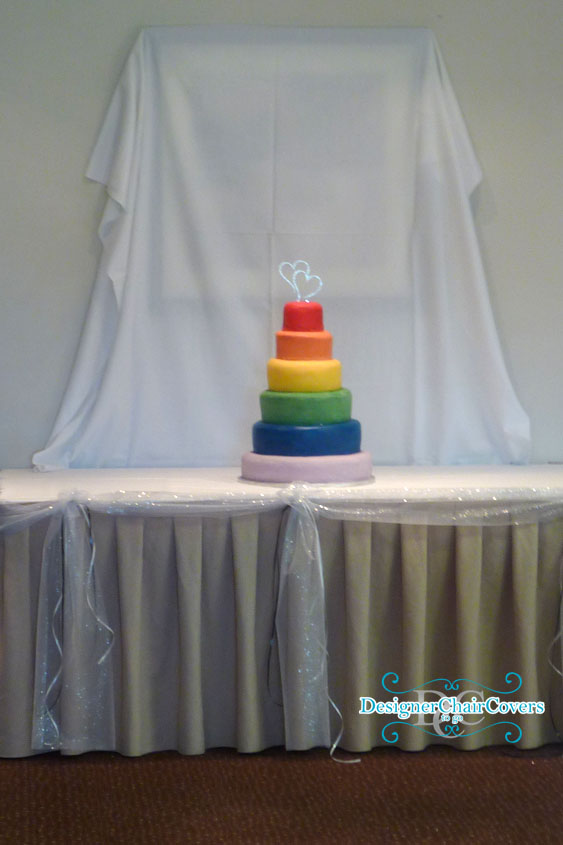 multicoloured wedding cake gay wedding cake